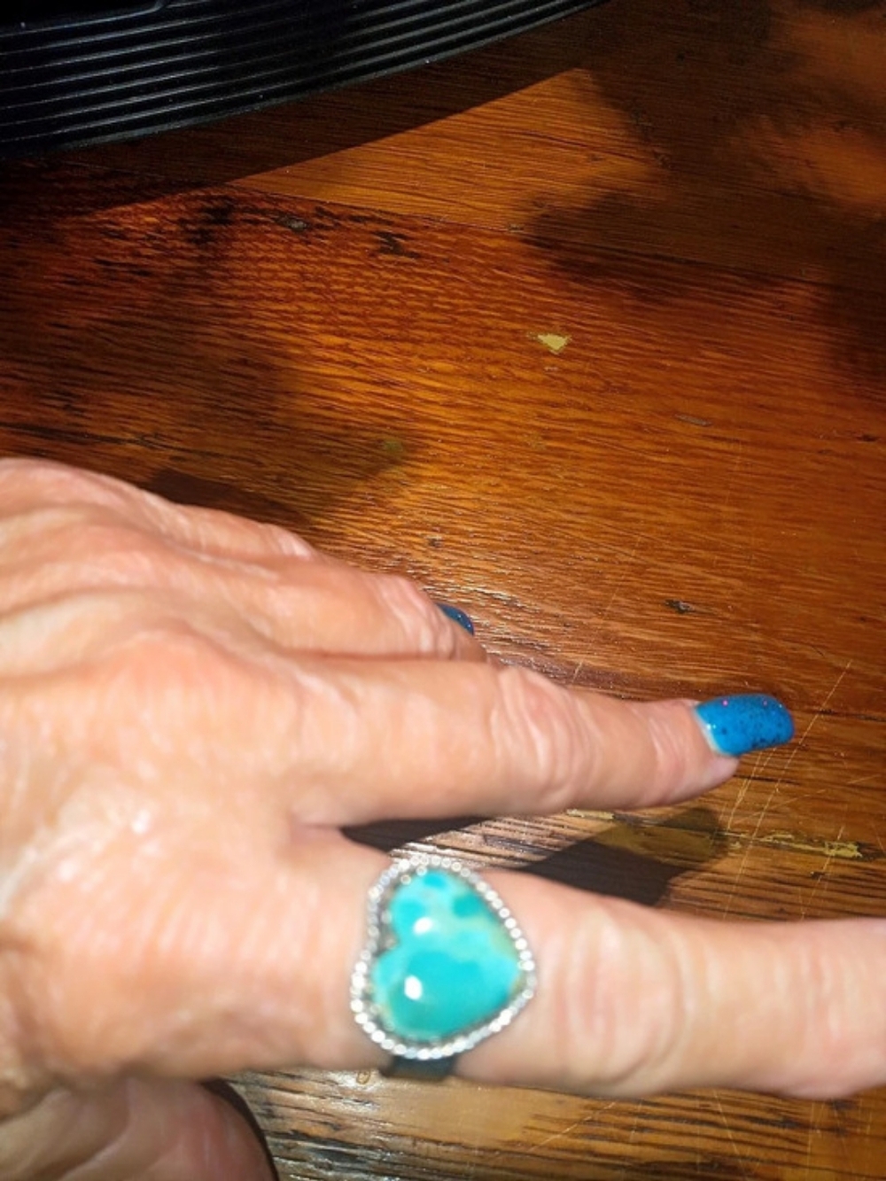 Turquoise-heart Statement Ring